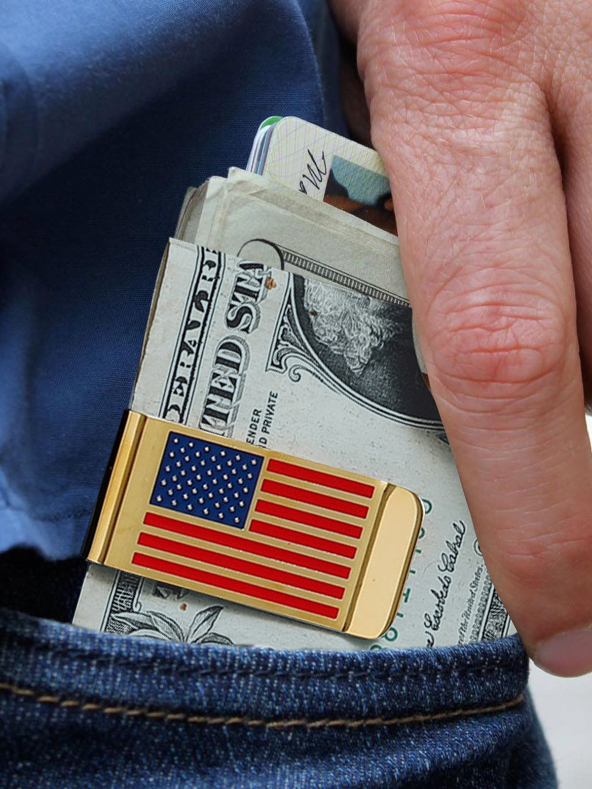 American Flag Money Clip Steel