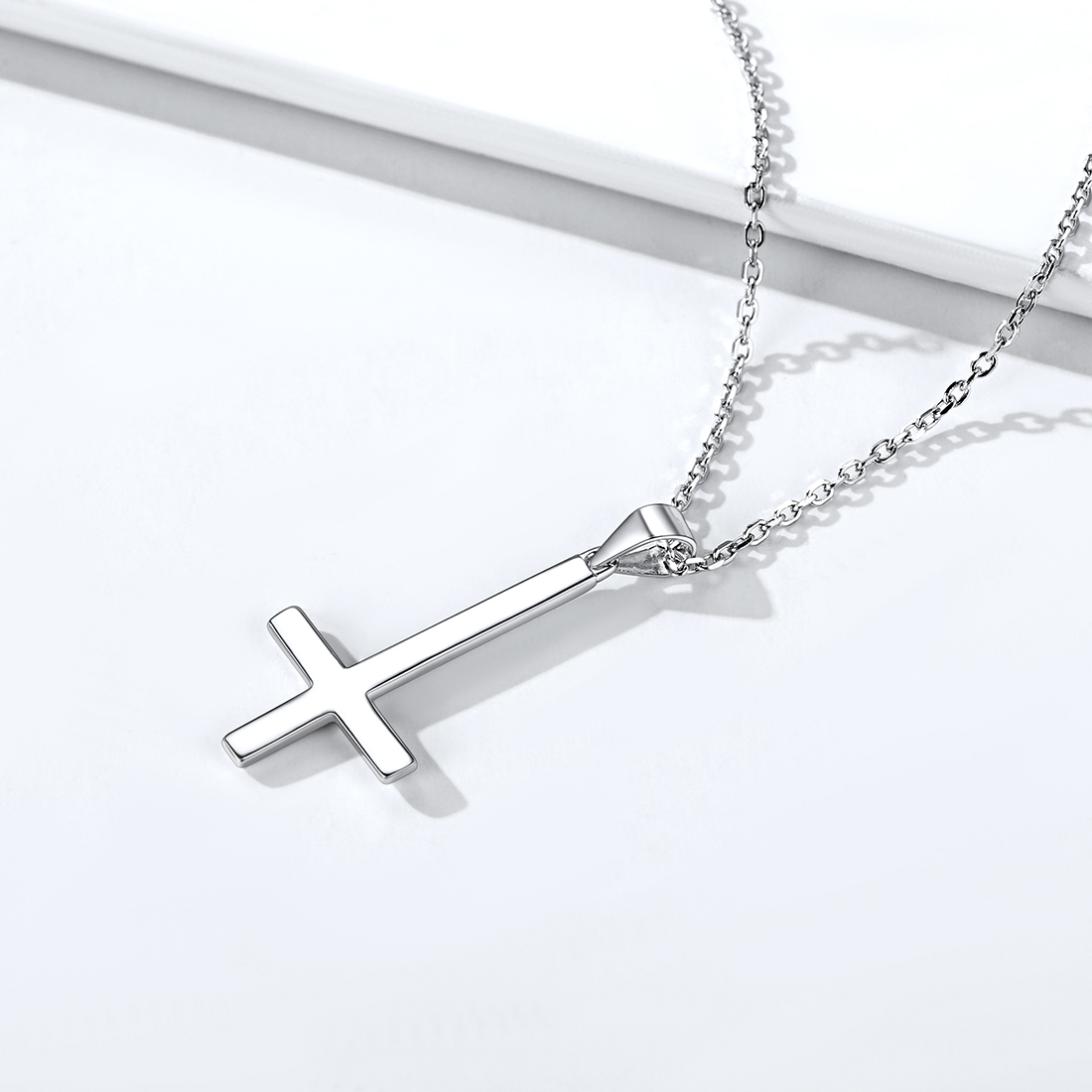 925 Silver Inverted Cross Necklace