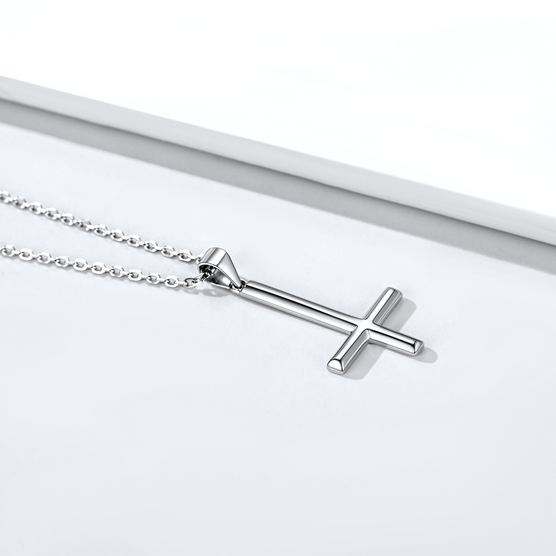 925 Silver Inverted Cross Necklace