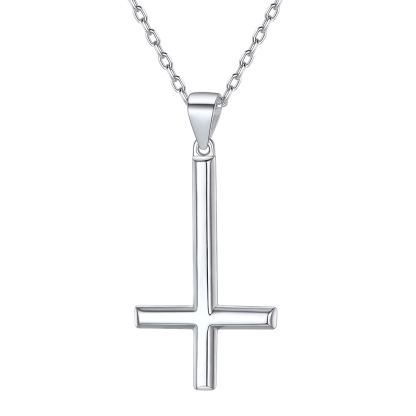 Substantial 925 Silver Inverted Cross Pendant