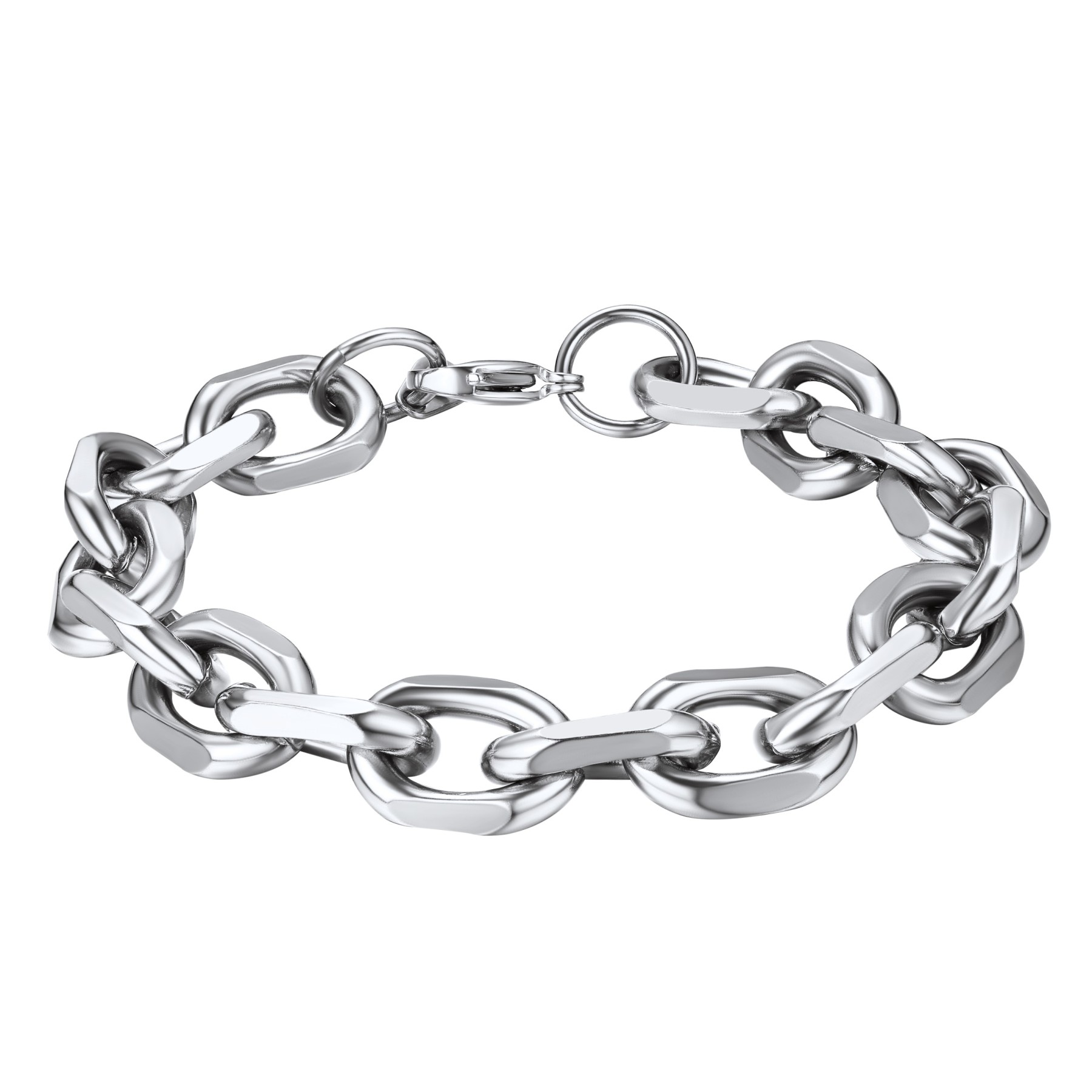 Stainless Steel Rolo Cable Chain Bracelets For Men