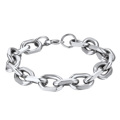 Stainless Steel Rolo Cable Chain Bracelets For Men