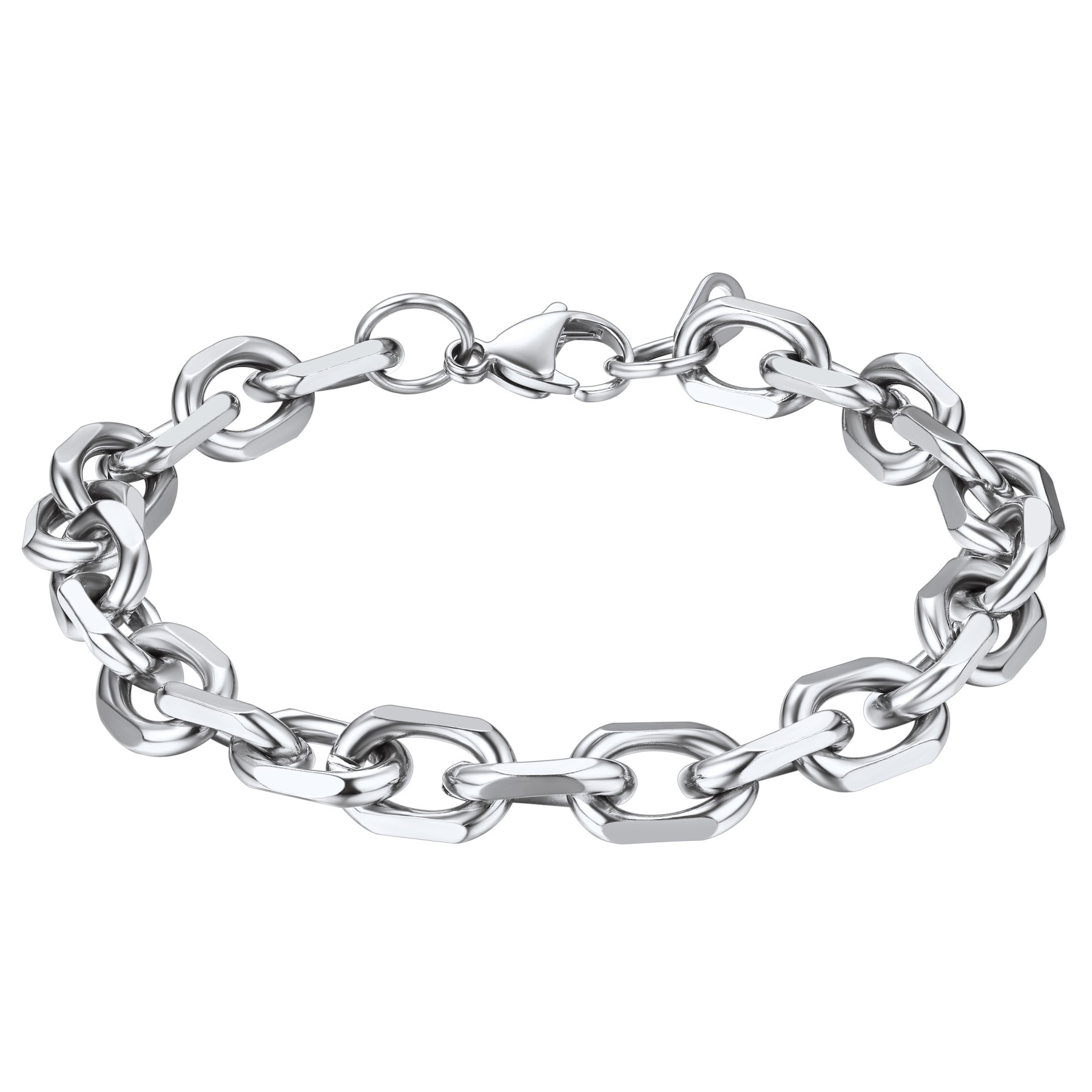 Stainless Steel Rolo Cable Chain Bracelets For Men