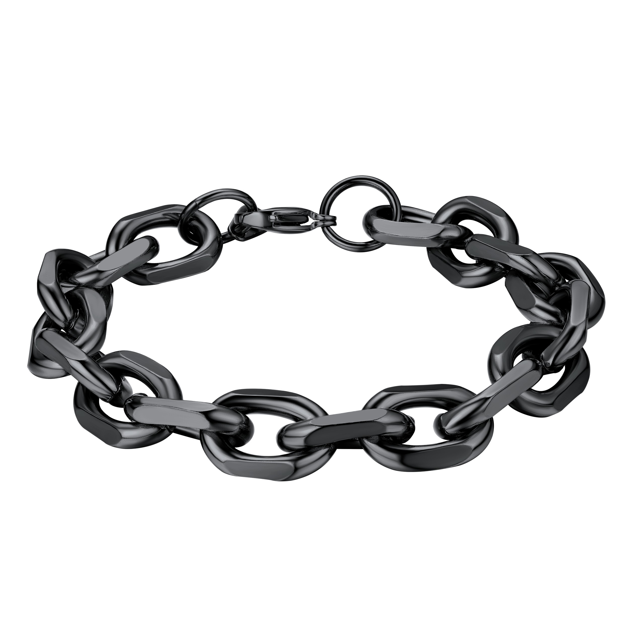 Stainless Steel Rolo Cable Chain Bracelets For Men