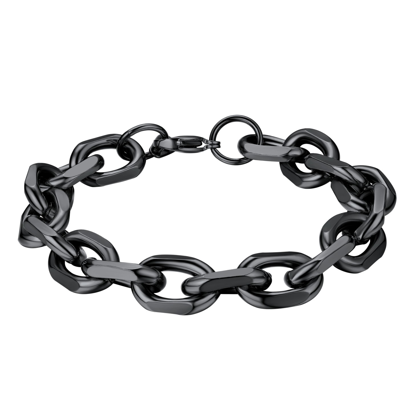 Stainless Steel Rolo Cable Chain Bracelets For Men