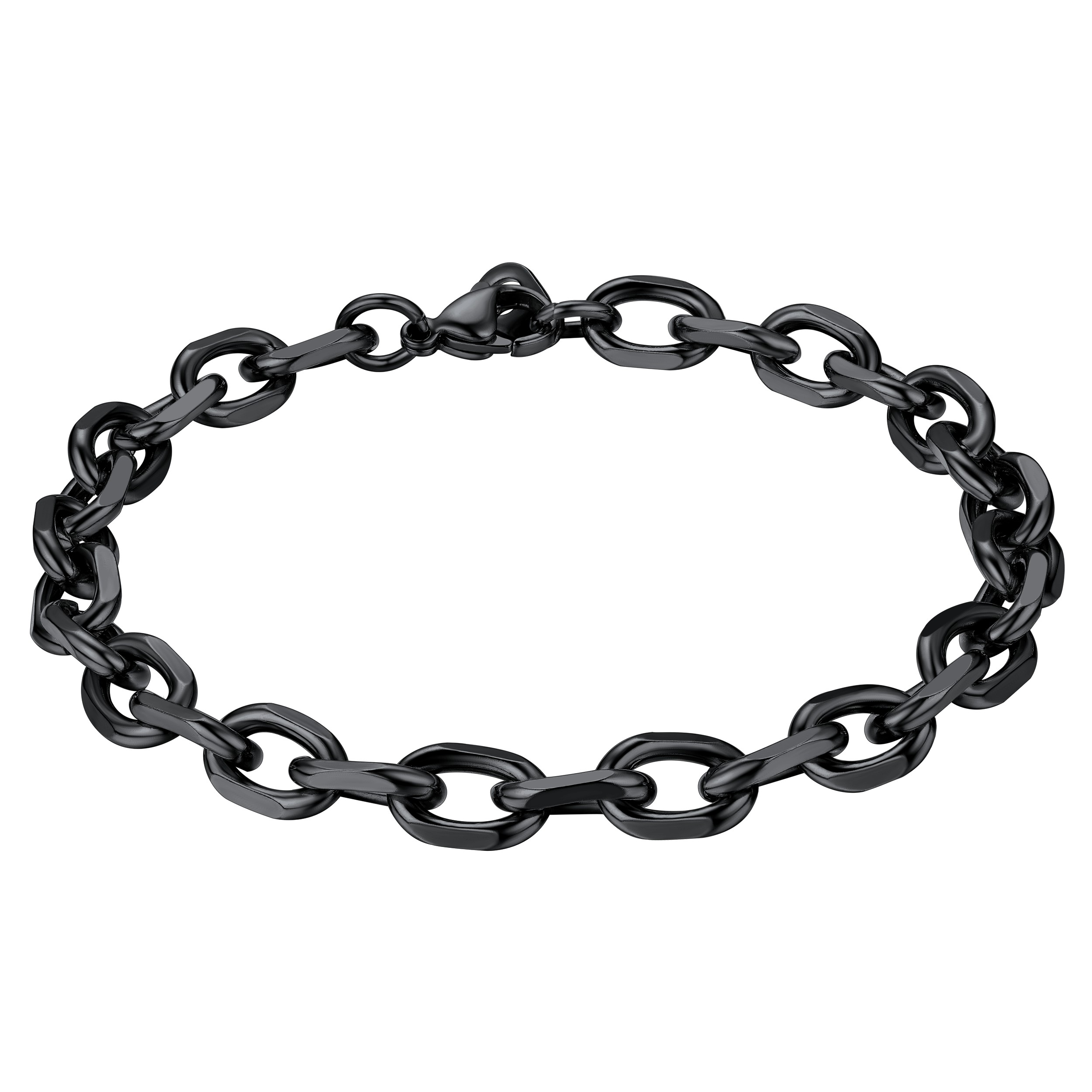 Stainless Steel Rolo Cable Chain Bracelets For Men