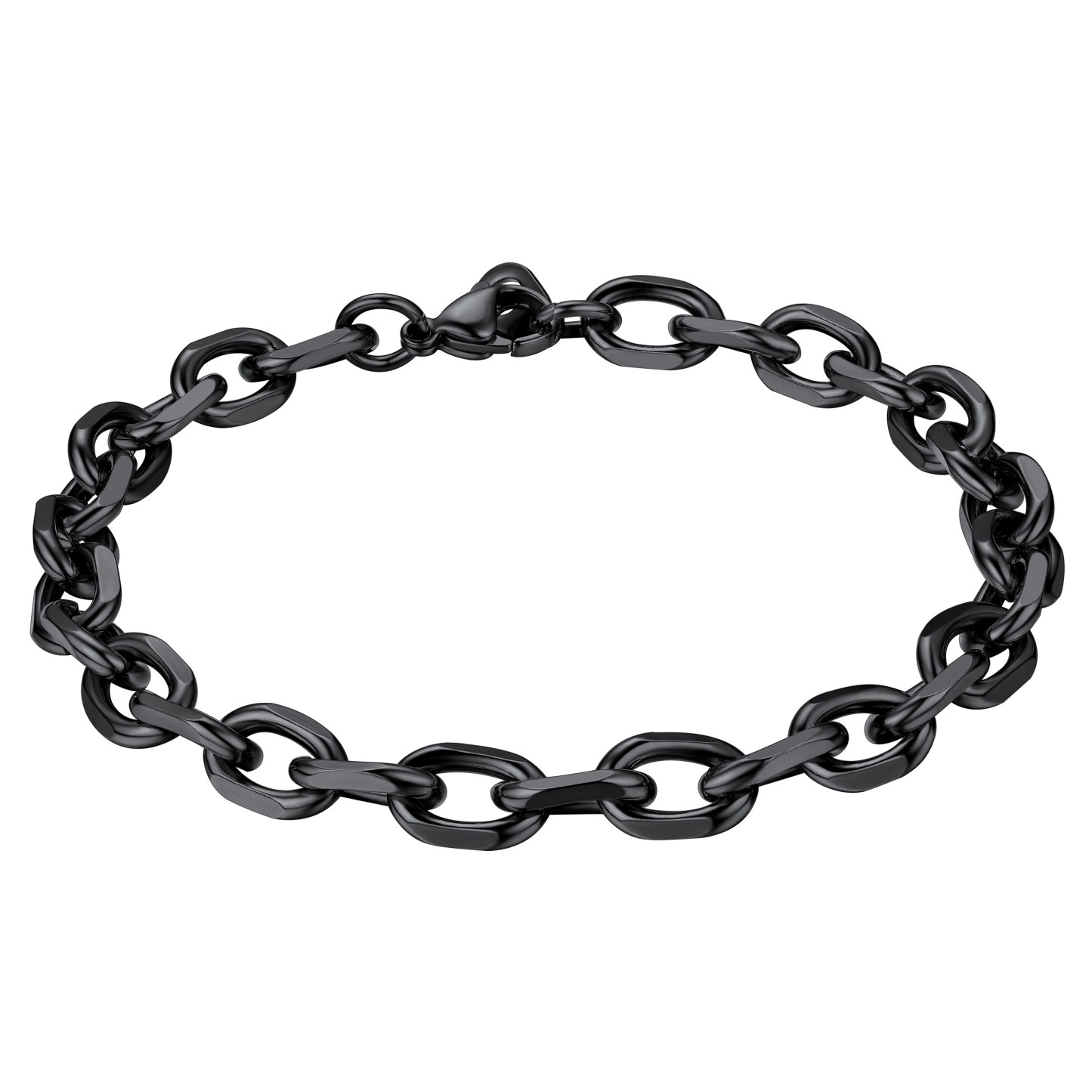 Stainless Steel Rolo Cable Chain Bracelets For Men