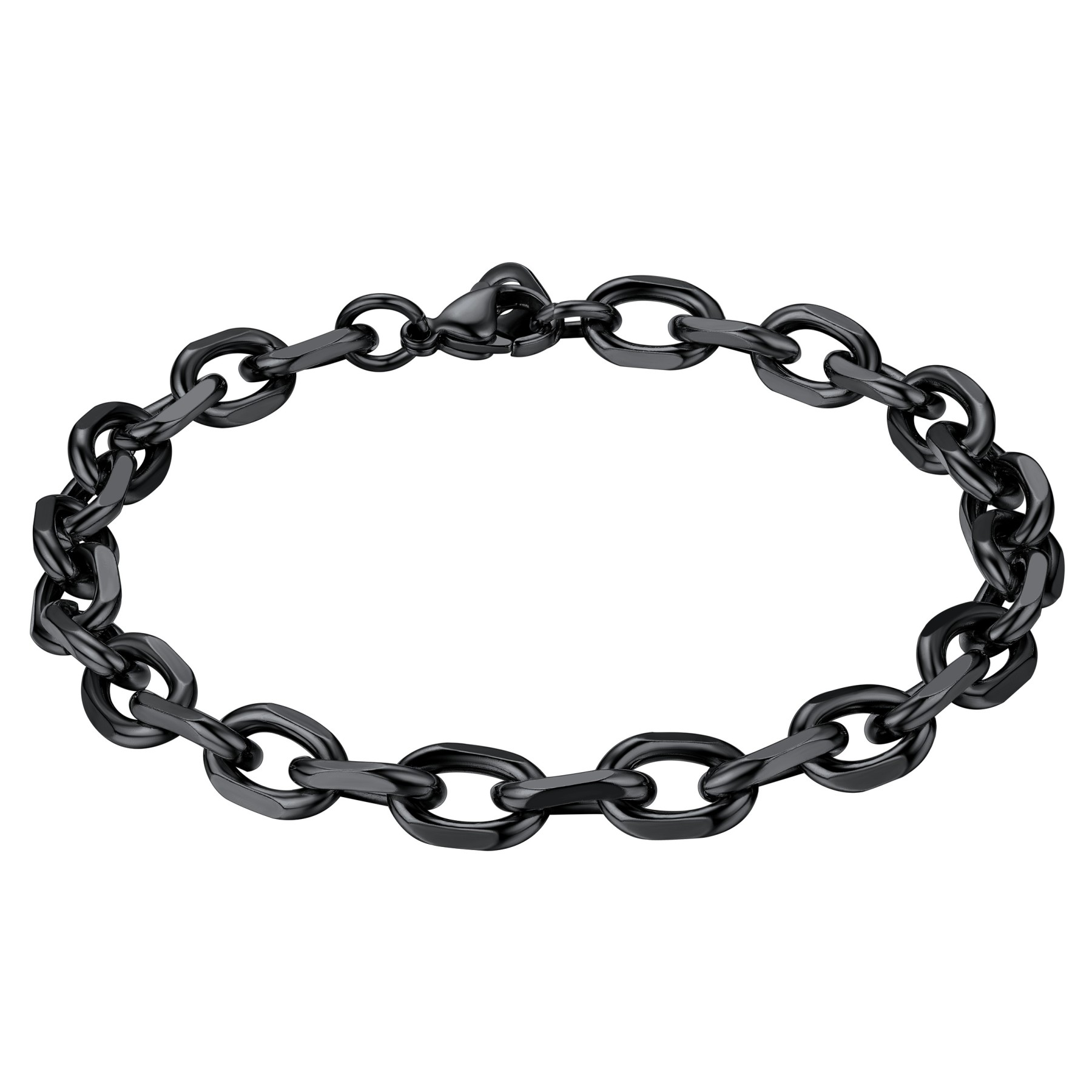 Stainless Steel Rolo Cable Chain Bracelets For Men