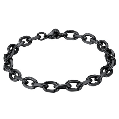 Stainless Steel Rolo Cable Chain Bracelets For Men