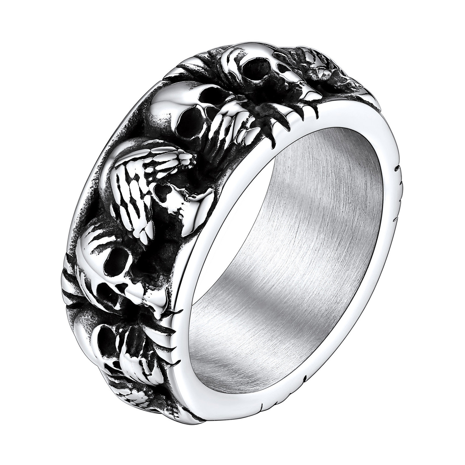 Three Wise Monkeys Retro Skull Ring For Men&Women 