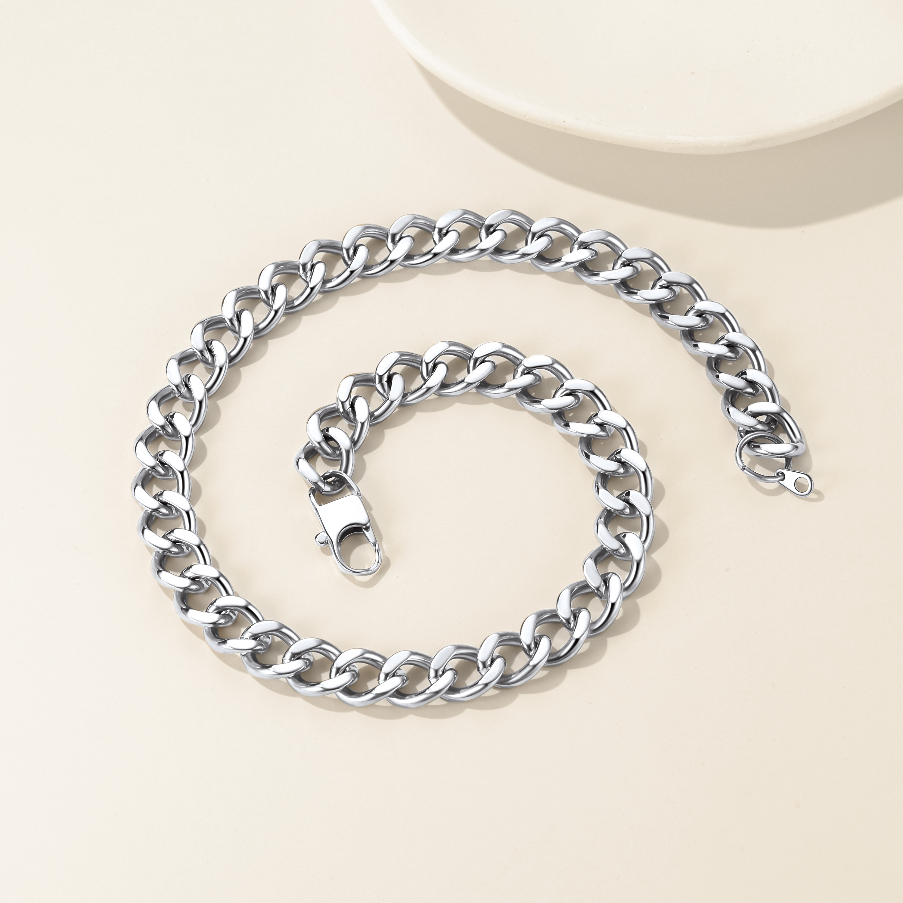 Chunky Stainless Steel Cuban Link Chain Necklace 18-20"