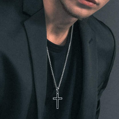 Cross Pendant Necklace for Men-02