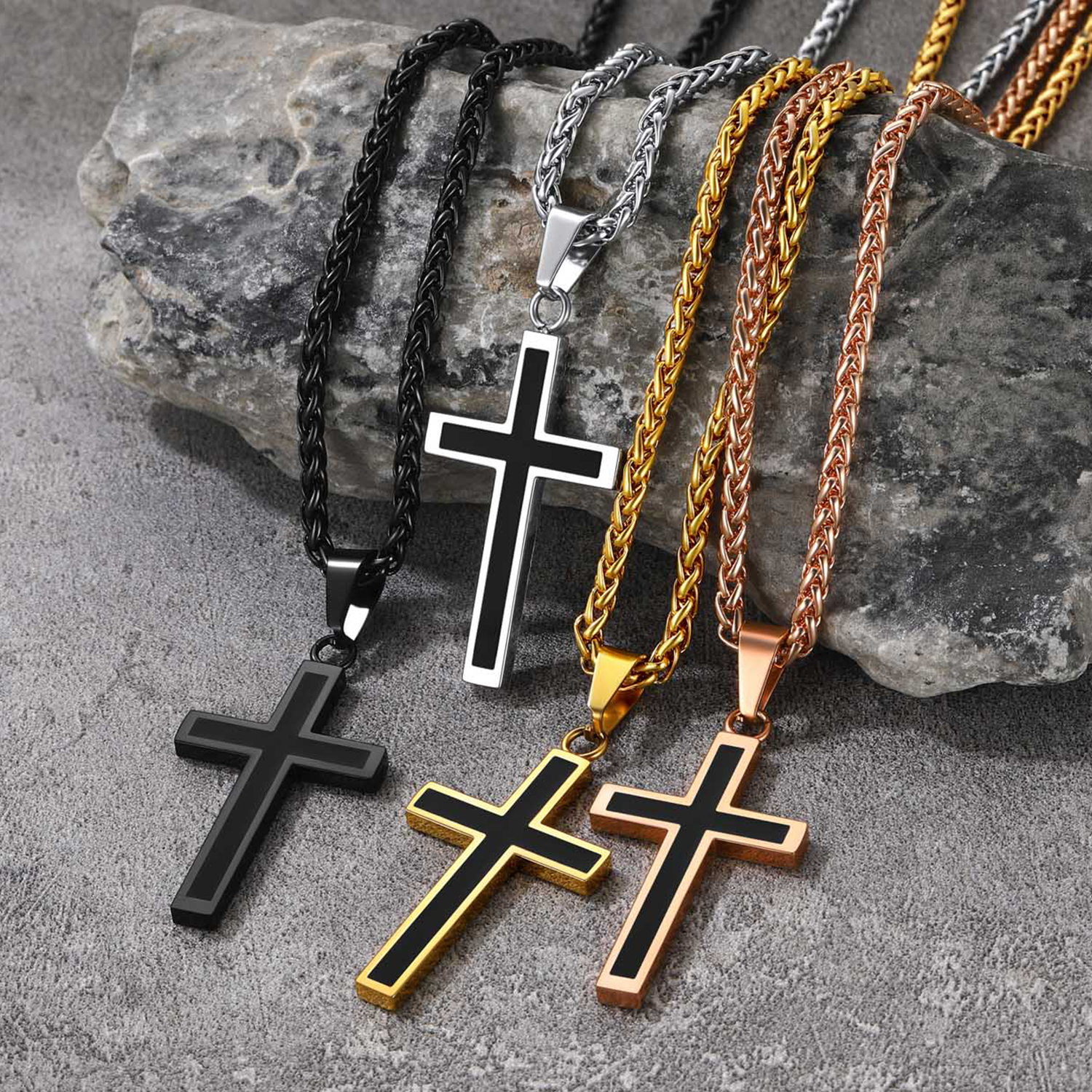 Cross Pendant Necklace in Different Colors