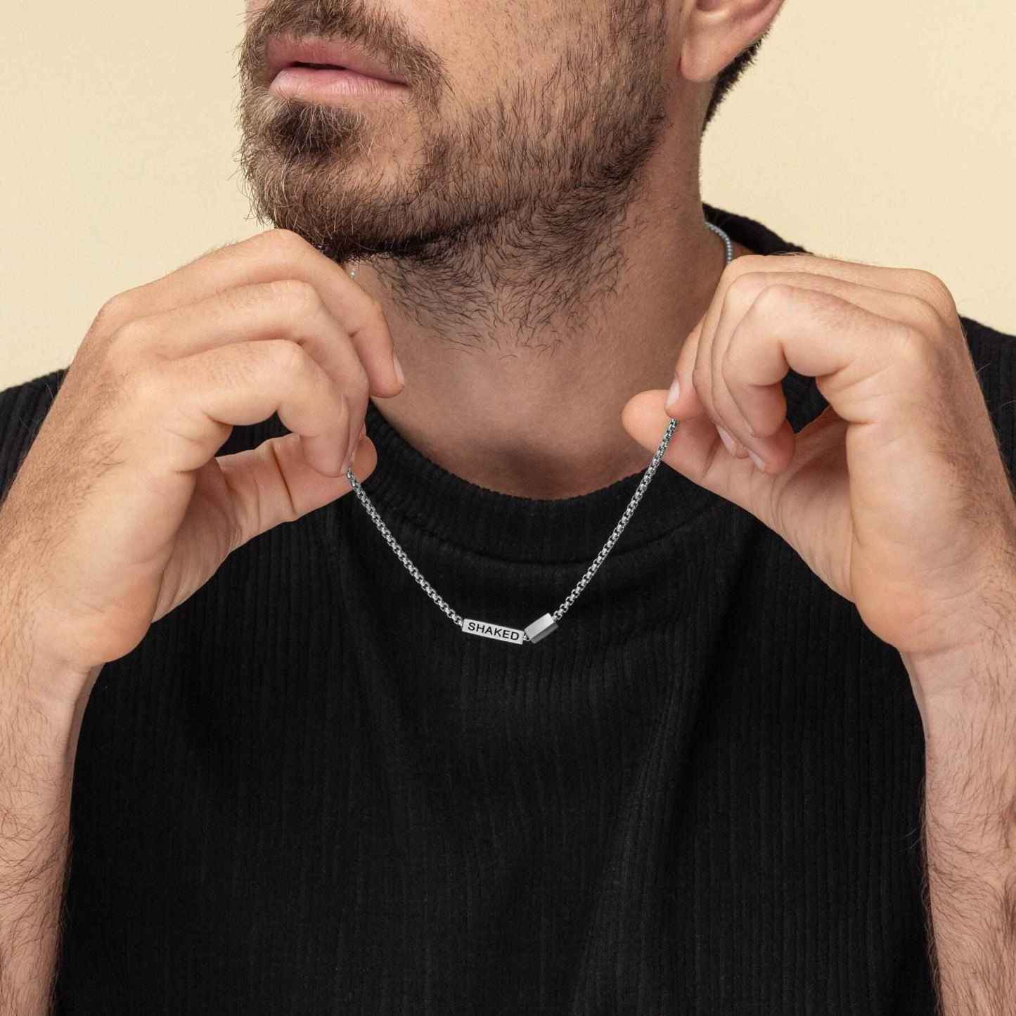 Custom Name Bar Necklace For Him & Her
