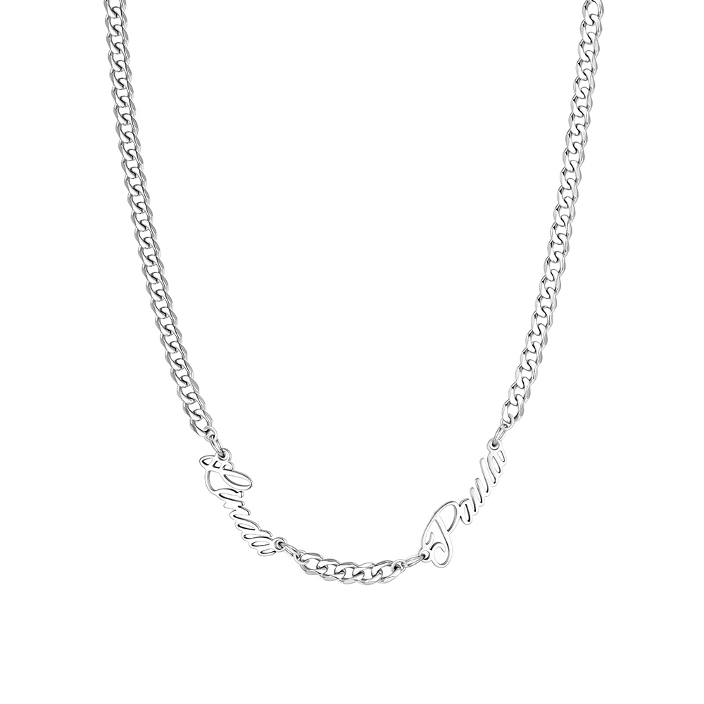 Custom 1-5 Names 3MM Cuban Chain For Her