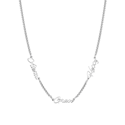 Custom Name Necklace 2MM Box Chain For Her