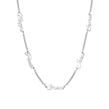 Custom Name Necklace 2MM Box Chain For Her