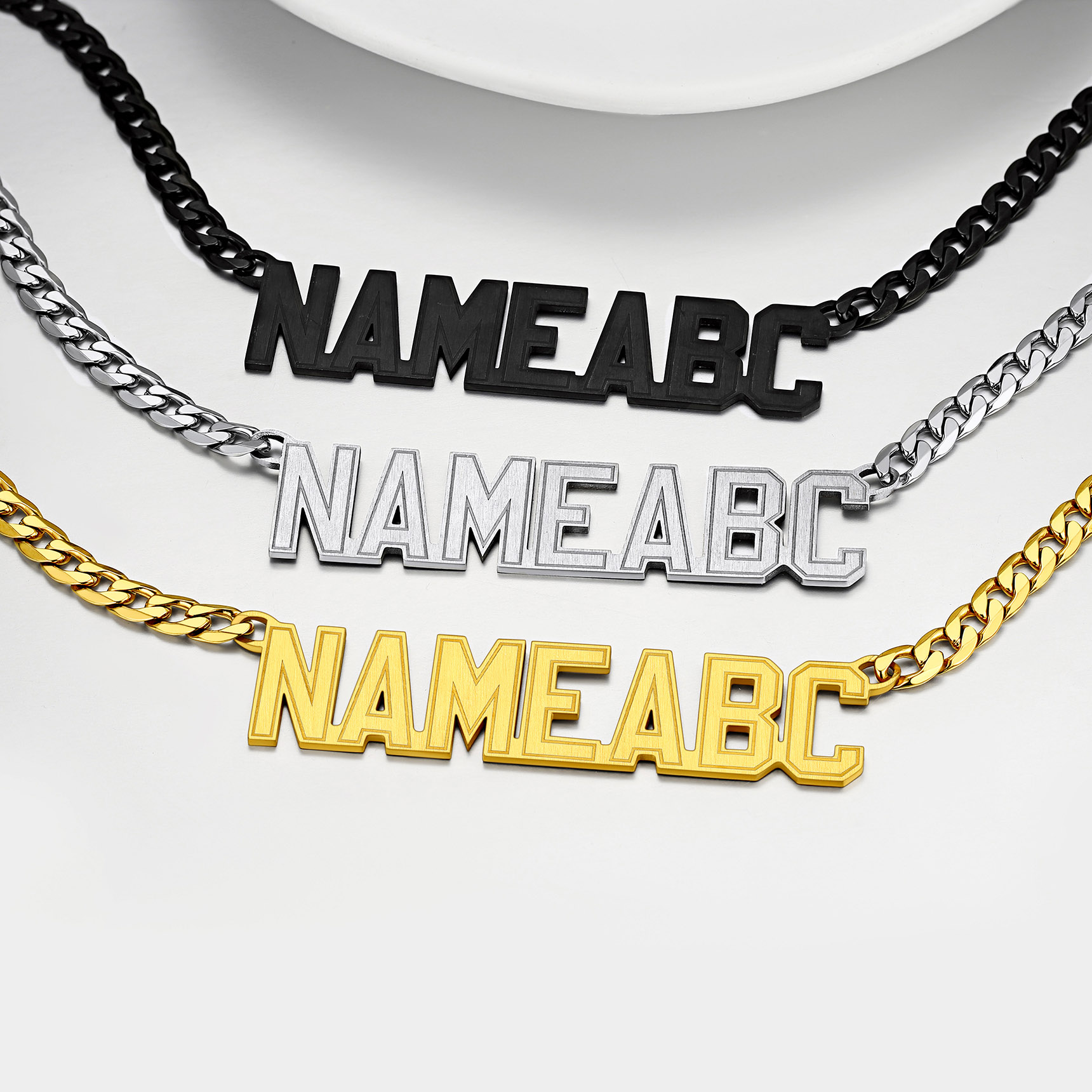 Custom Engraved Name Pendant For Her&Him