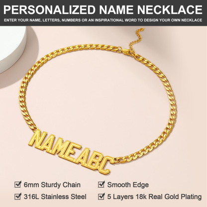 Custom Engraved Name Pendant For Her&Him