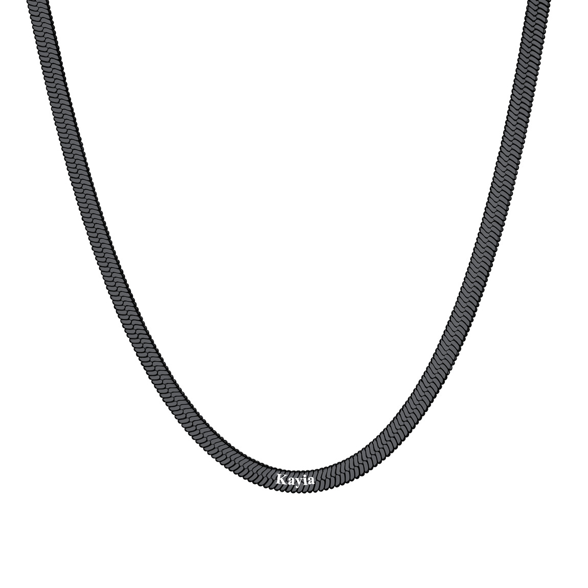 Custom Family Names Choker Flat Snake Chain For Her