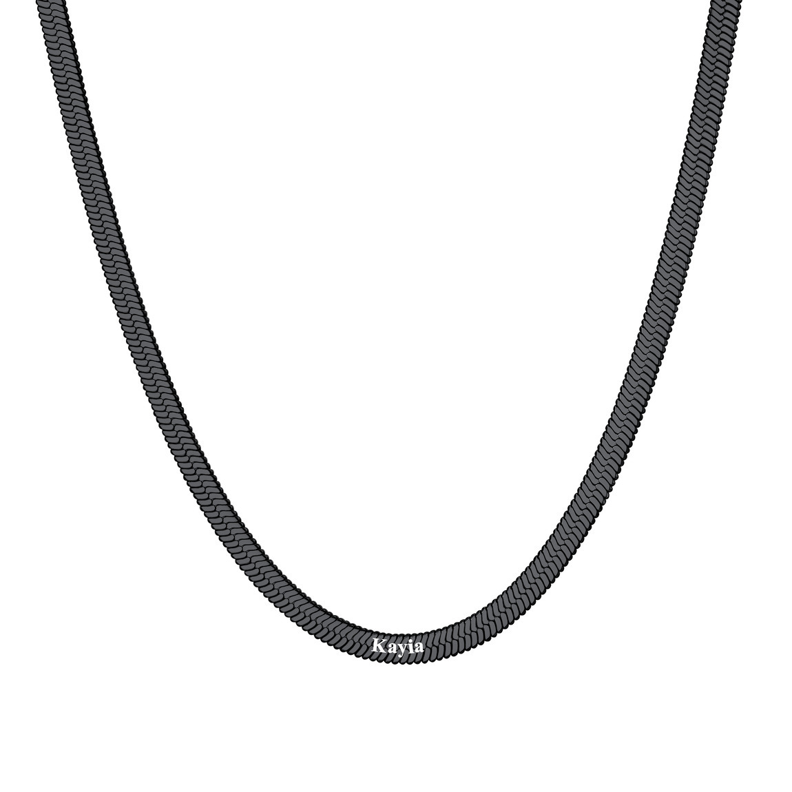 Custom Family Names Choker Flat Snake Chain For Her