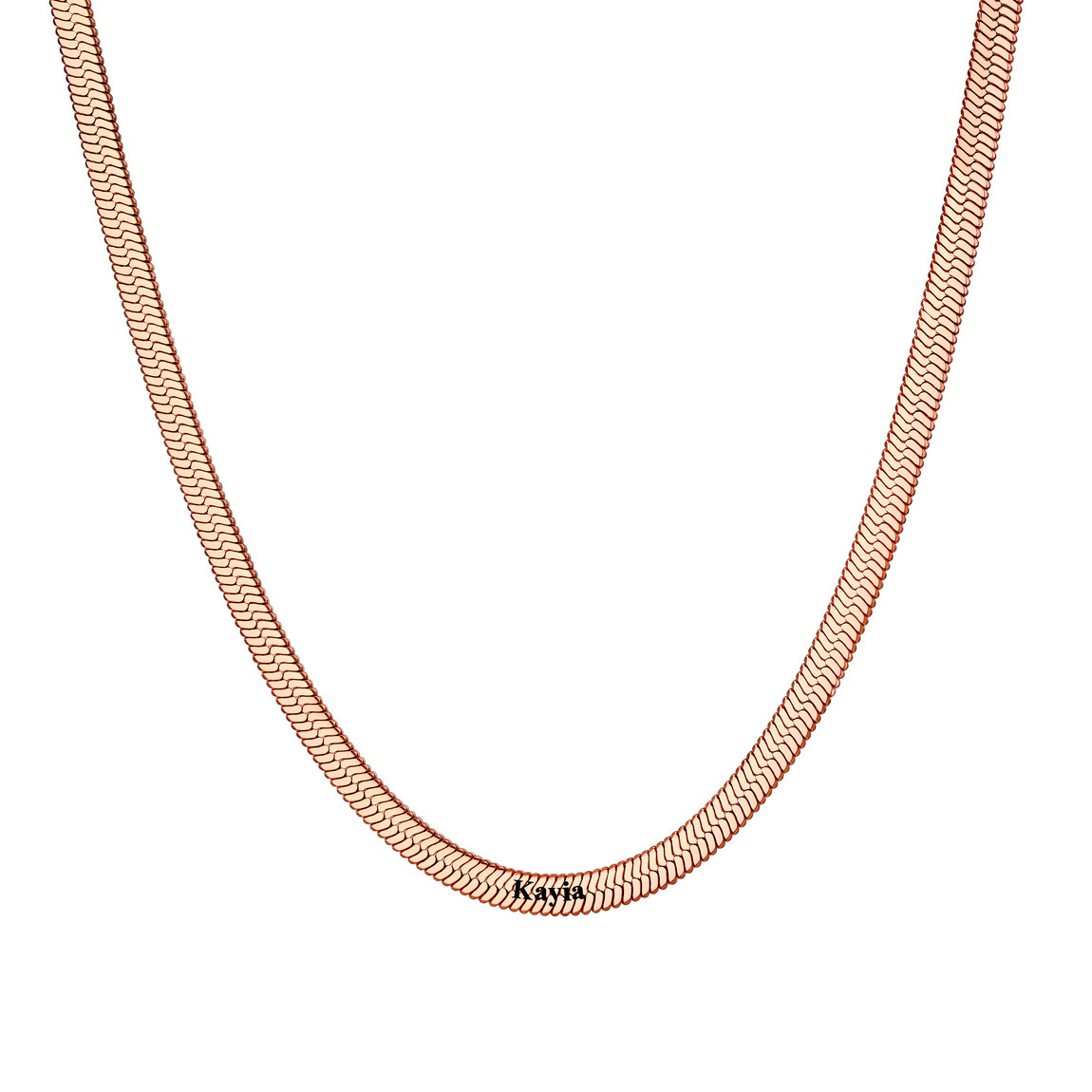 Custom Family Names Choker Flat Snake Chain For Her