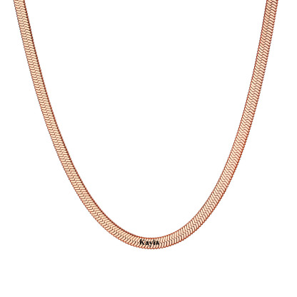 Custom Family Names Choker Flat Snake Chain For Her