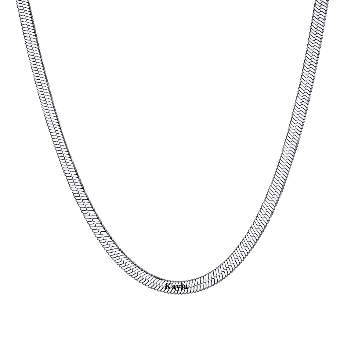 Custom Family Names Choker Flat Snake Chain For Her