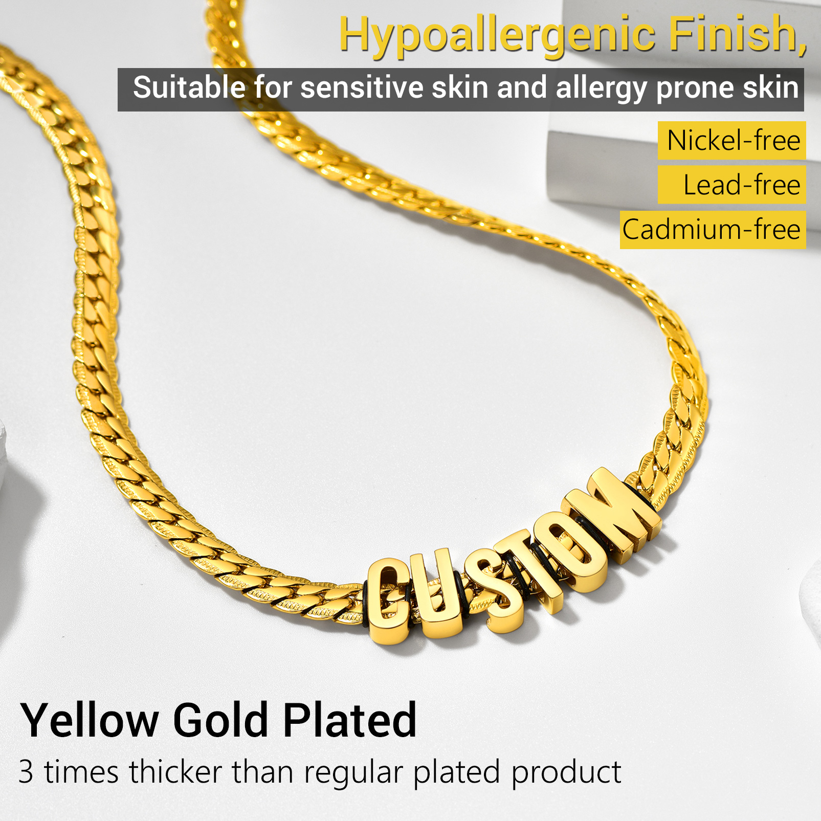 Custom Name  8mm Cuban Chain