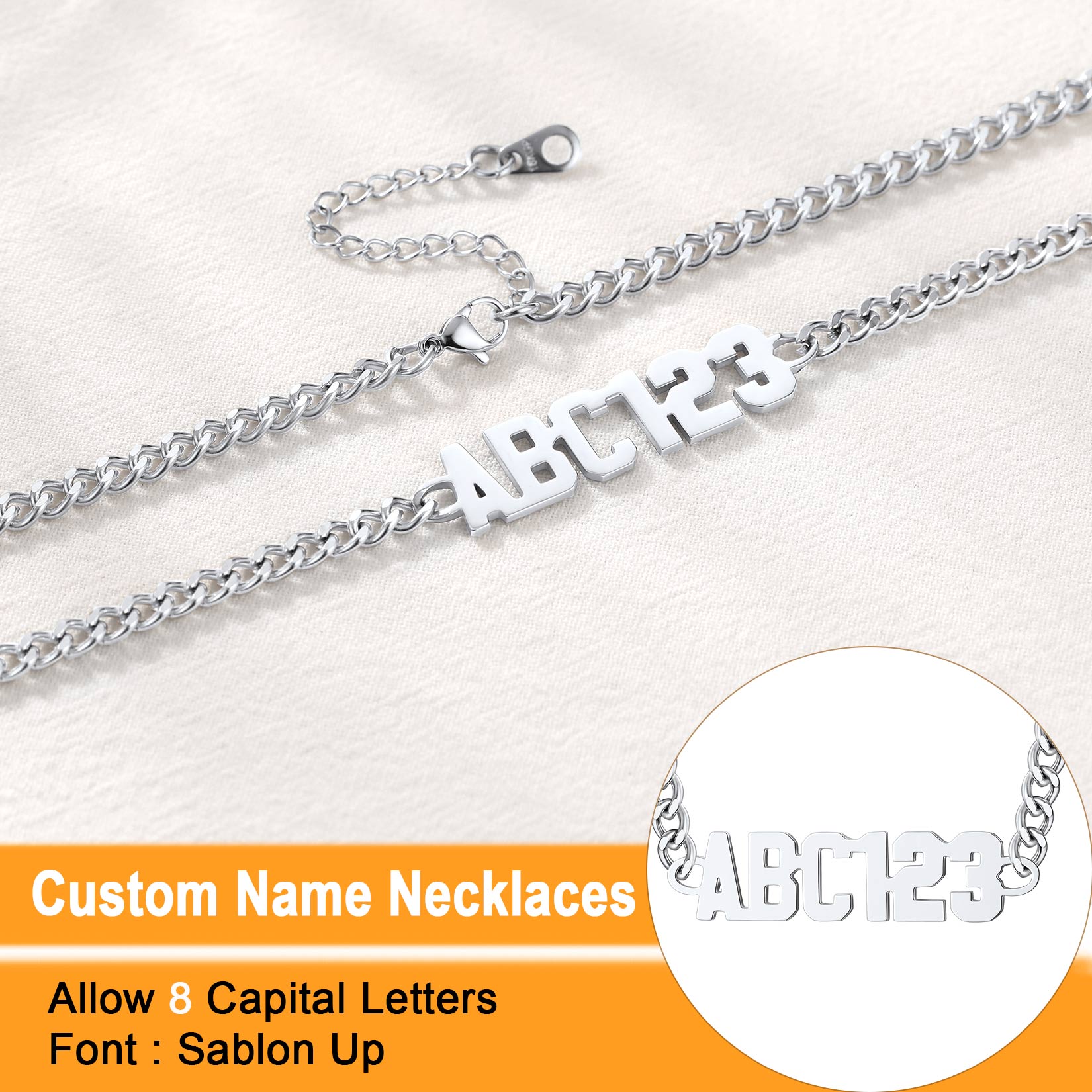 Custom Name 4mm Flat Chain For Men