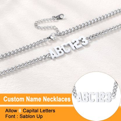 Custom Name 4mm Flat Chain For Men
