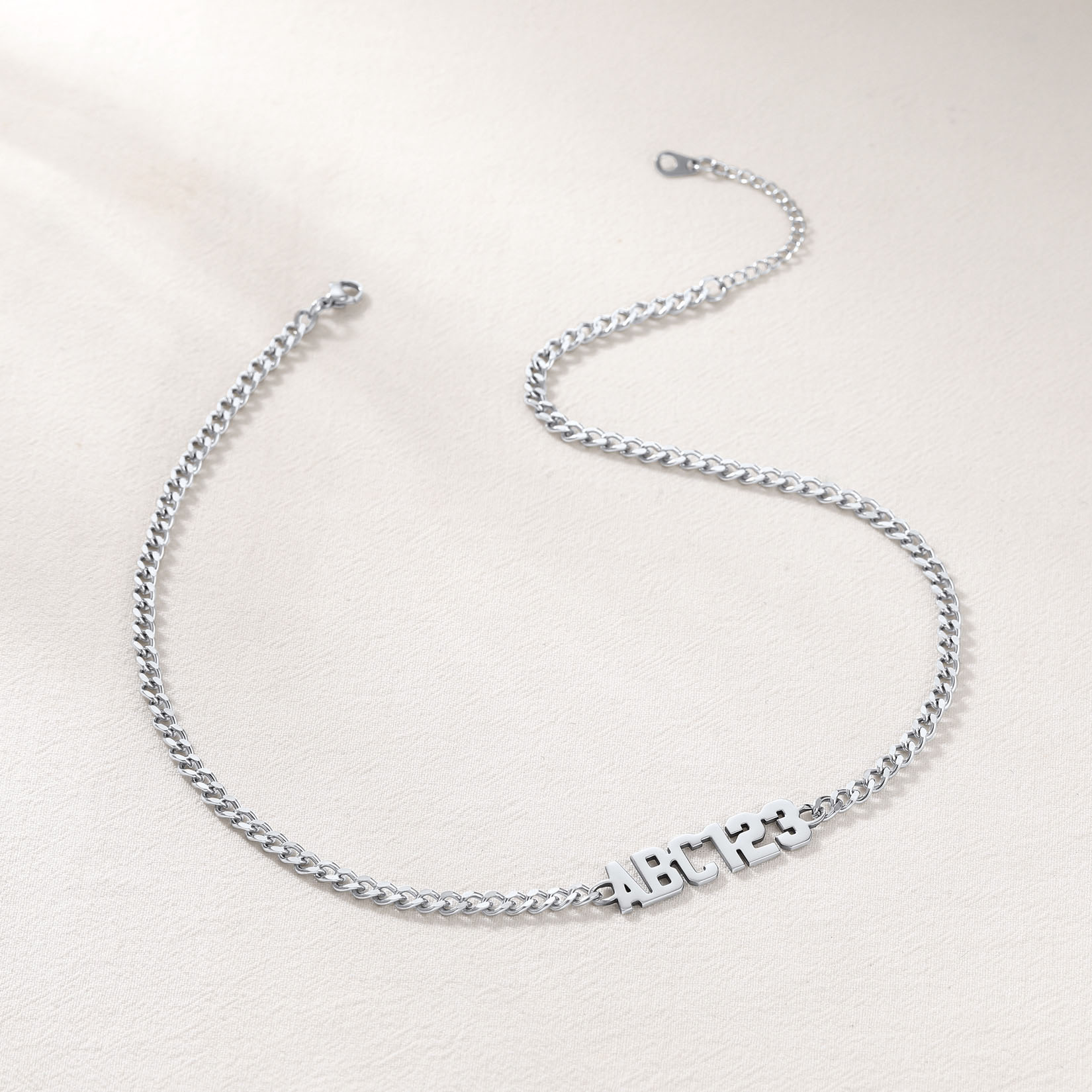 Custom Name 4mm Flat Chain For Men