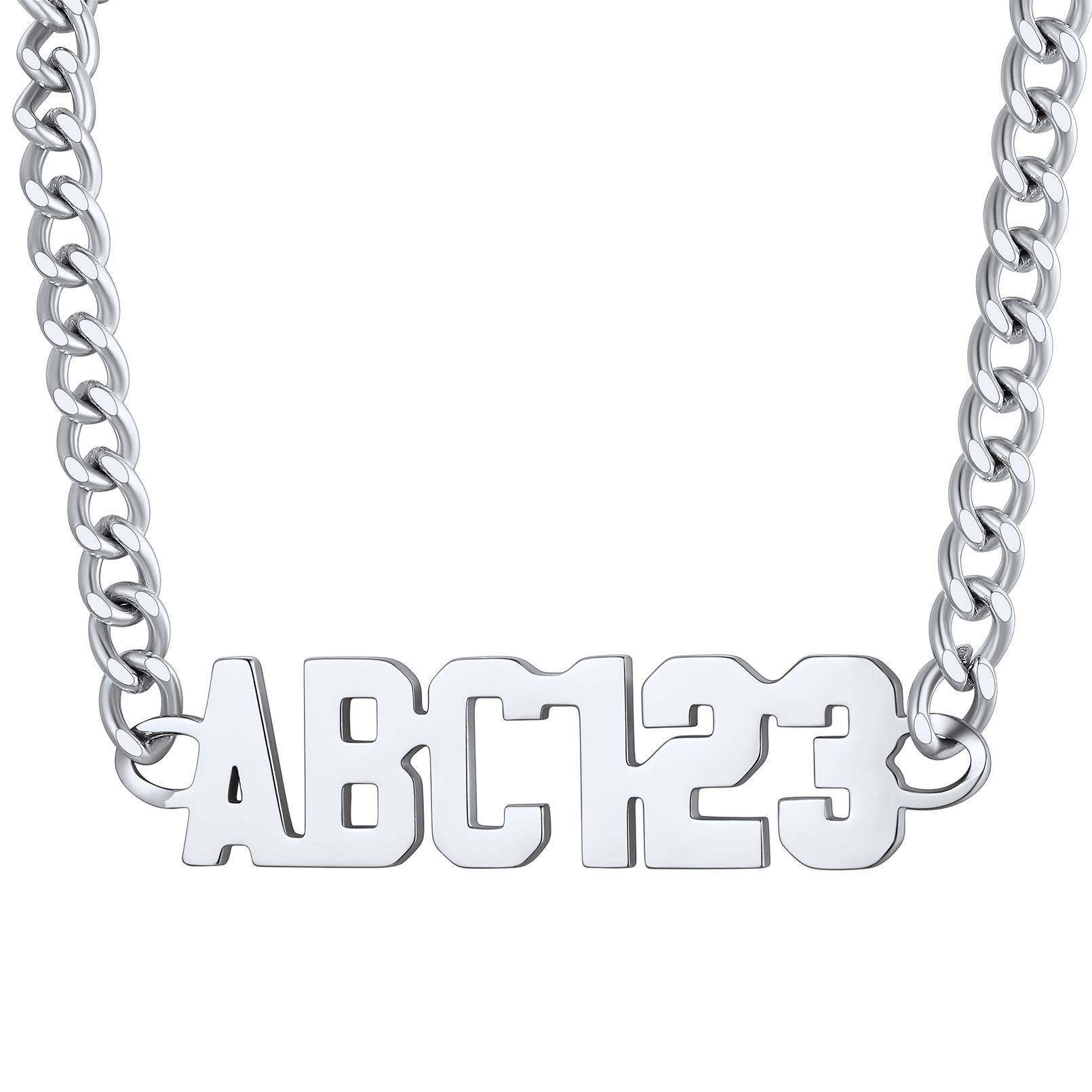 Custom Engraved Name Pendant, Stainless Steel Laser-Cut Tag, Gift for Her&Him