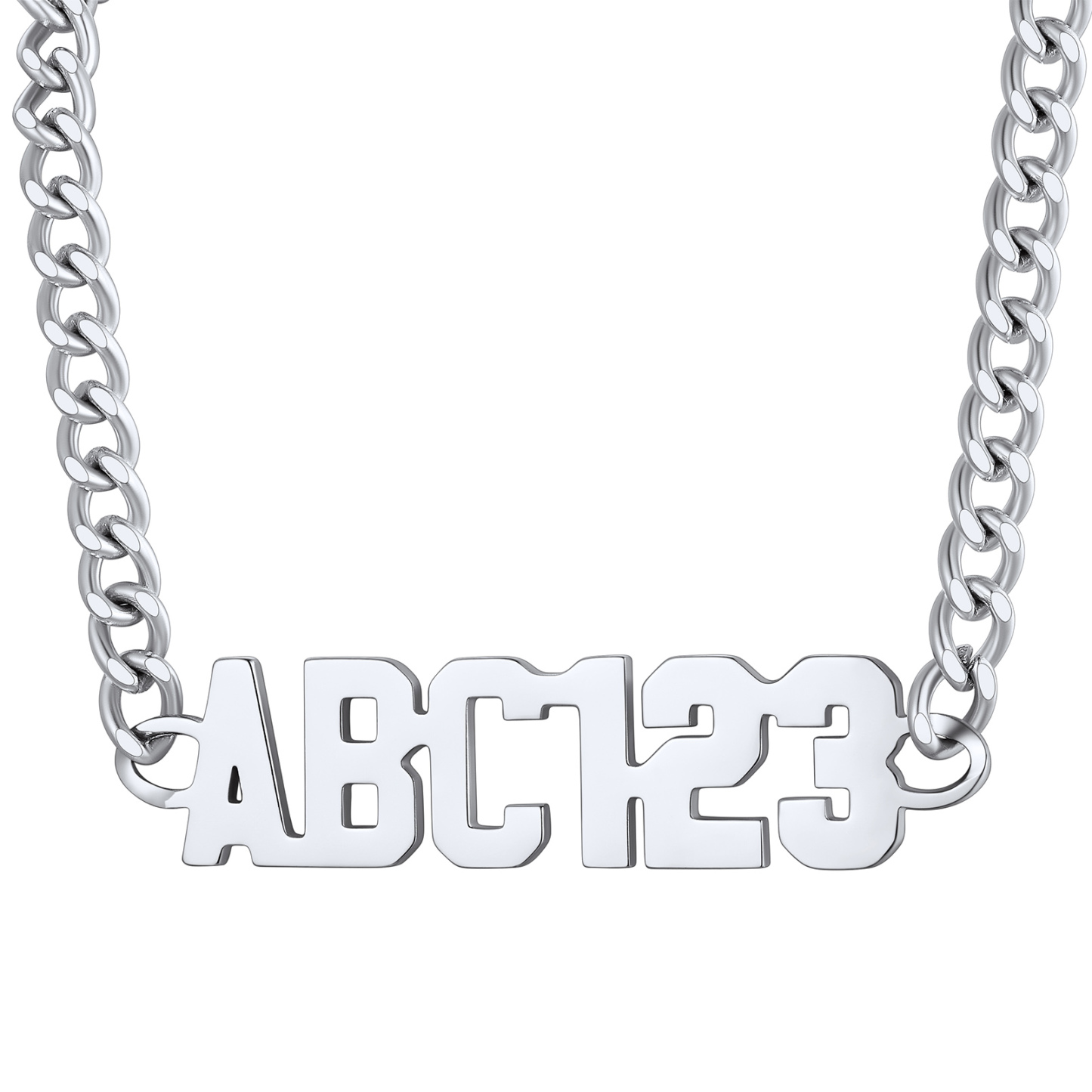 Custom Engraved Name Pendant, Stainless Steel Laser-Cut Tag, Gift for Her&Him