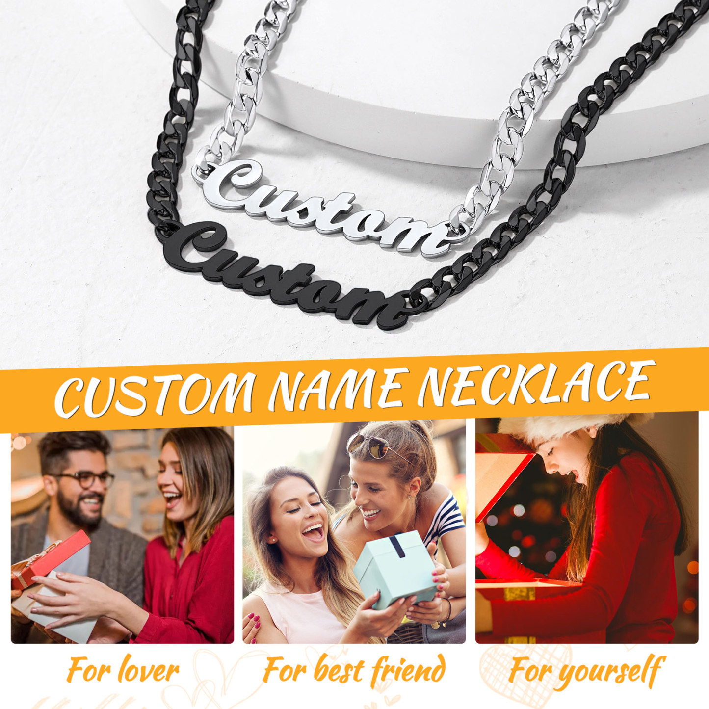 Custom Name 6mm Rope Chain For Men