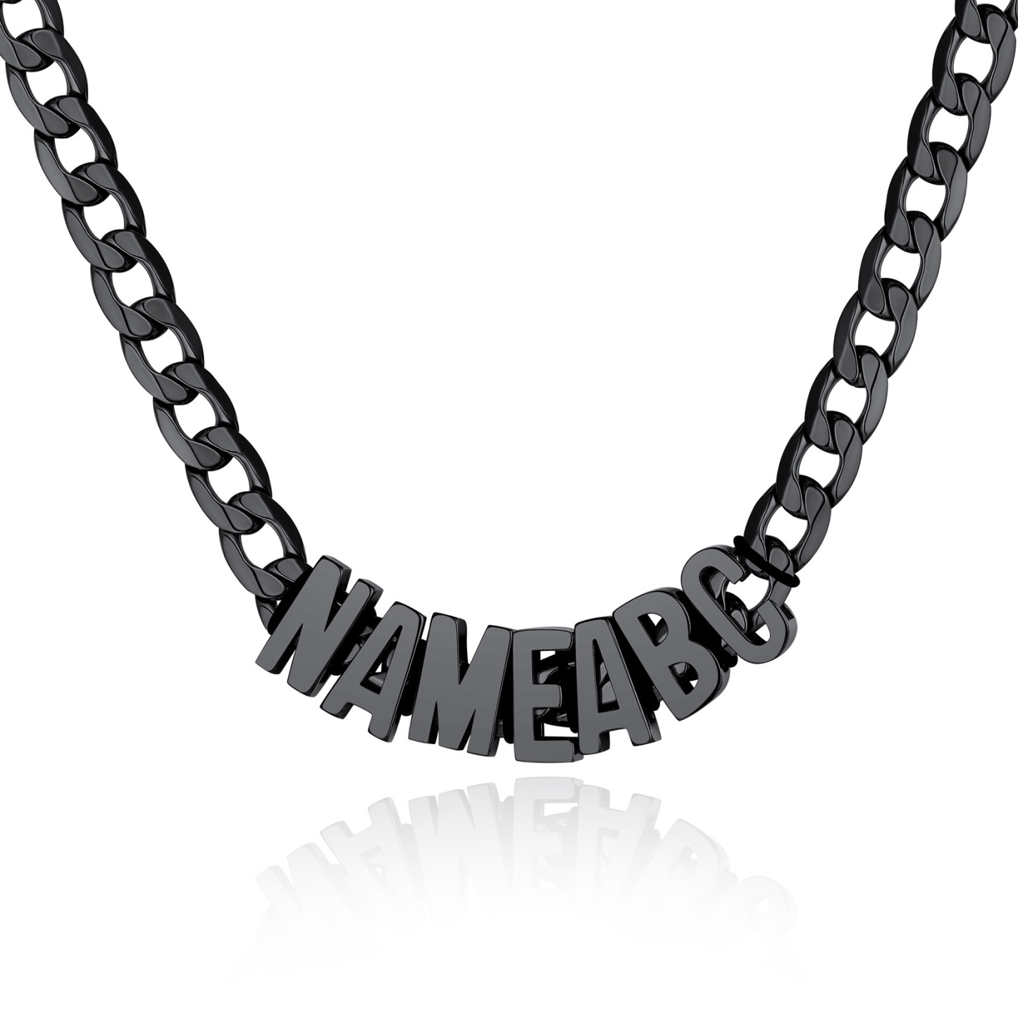 Custom Name Necklace 9mm Curb Chain For Him