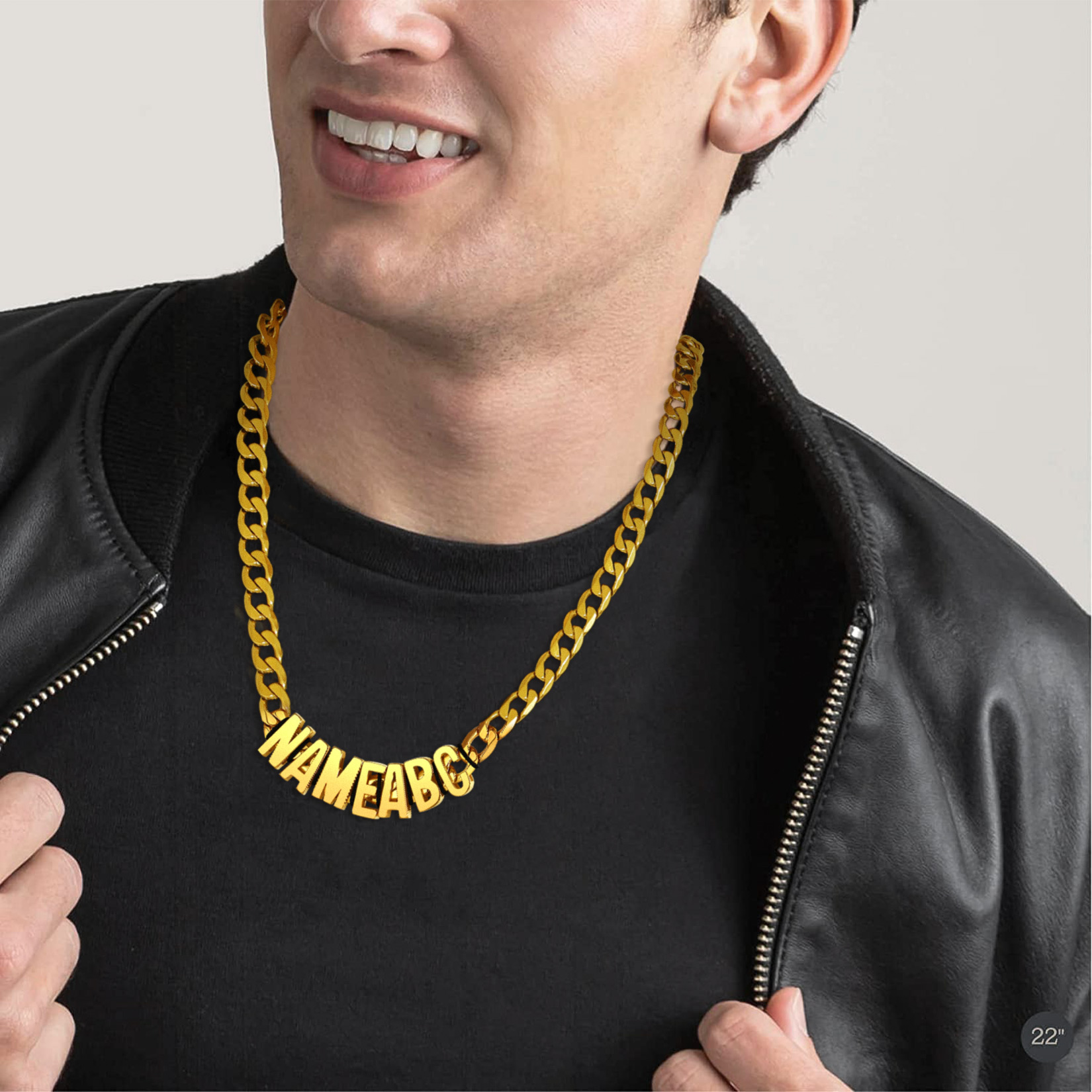 Custom Name Necklace 9mm Curb Chain For Him