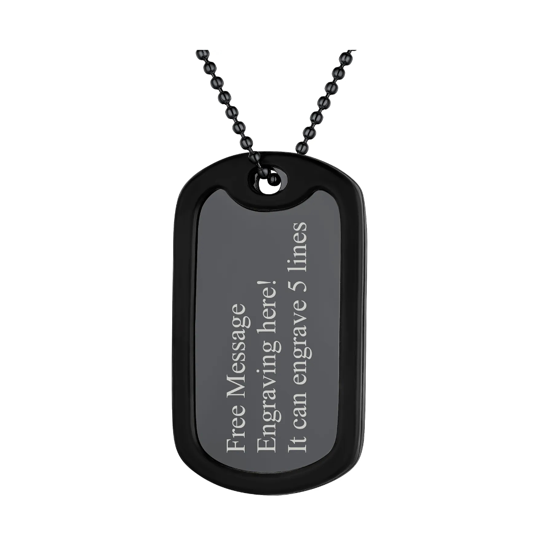 Customized Military Dog Tag Necklace For Men