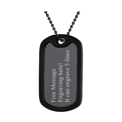 Customized Military Dog Tag Necklace For Men