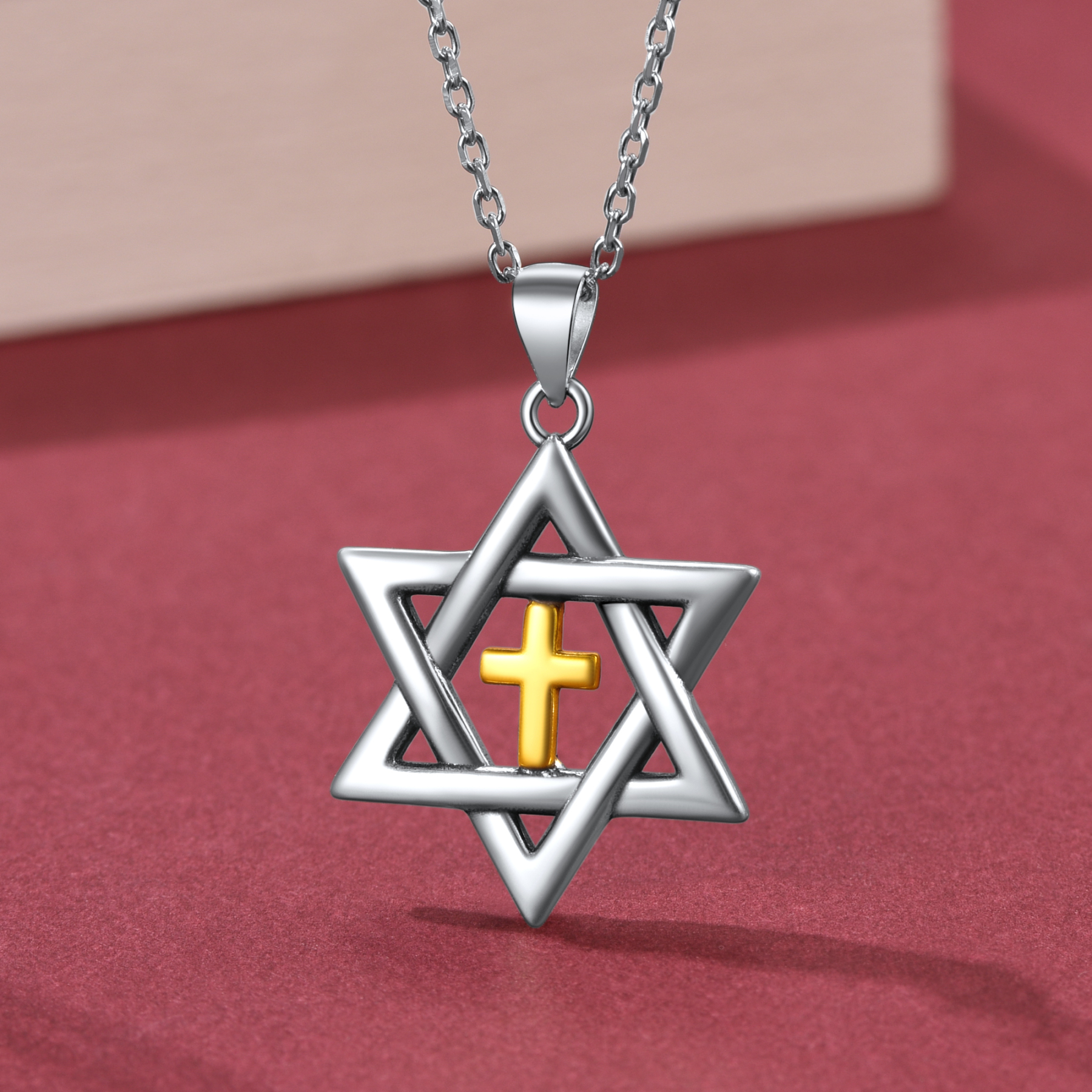 Star of David Cross Pendant Jewelry