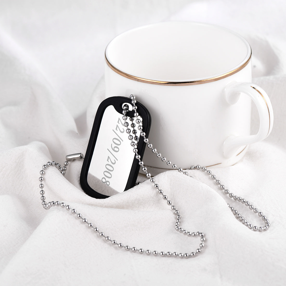 ChainsHouse Personalized Photo For Unisex Dog Tag Necklace Stainless Steel ChainsHouse