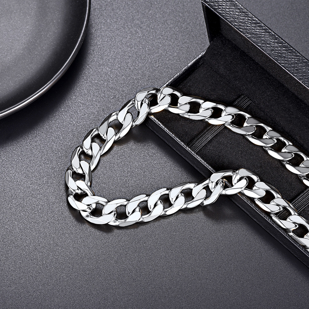 Cuban link chain necklace stainless steel