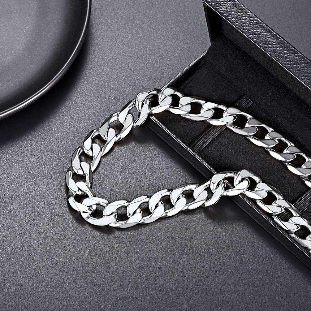 Cuban link chain necklace stainless steel