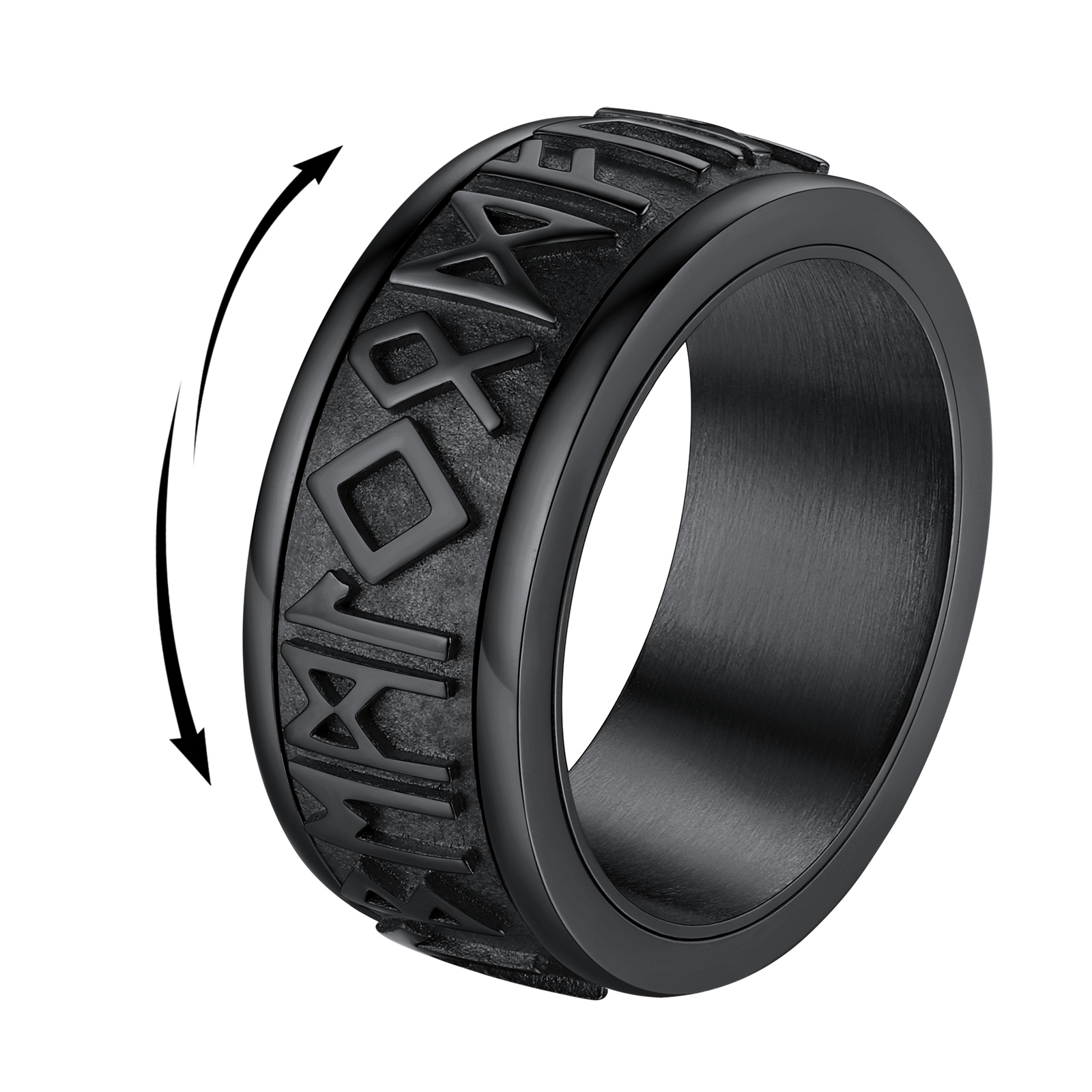 9MM Viking Rune Fidget Ring for Men