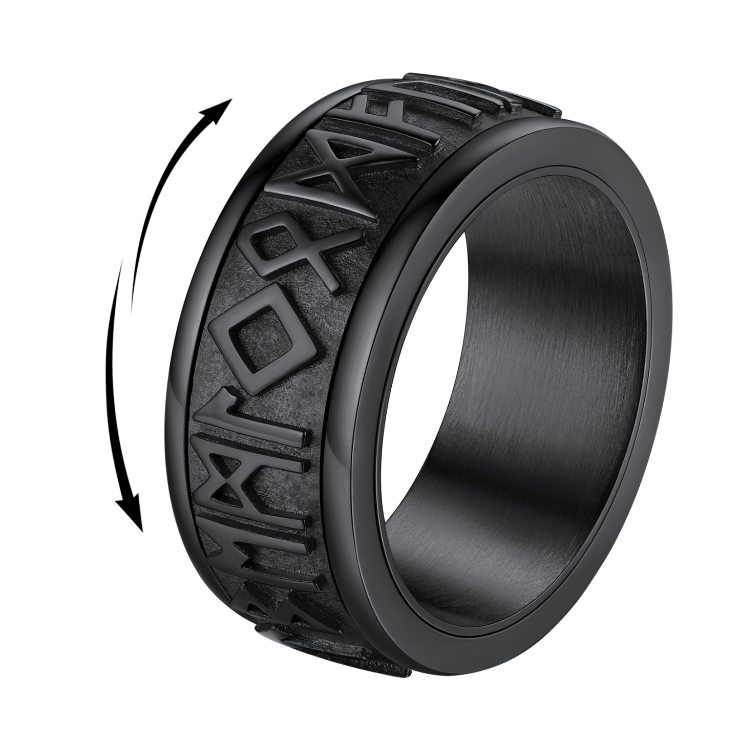 9MM Viking Rune Fidget Ring for Men