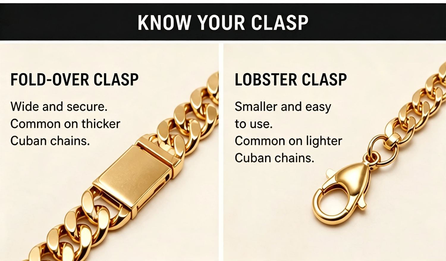 FOLD-OVER CLASP LOBSTER CLASP