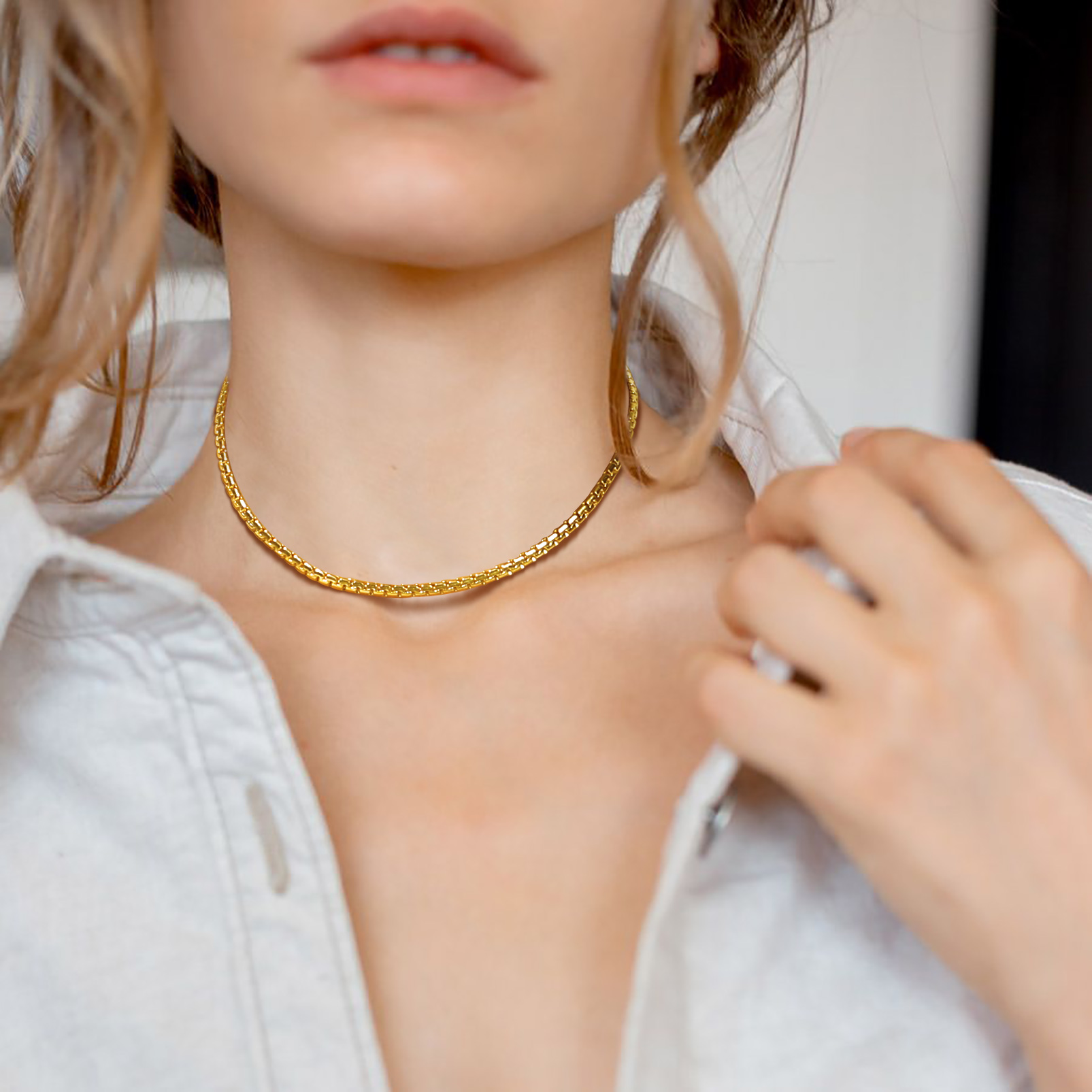 20" Black Stainless Chain Necklace