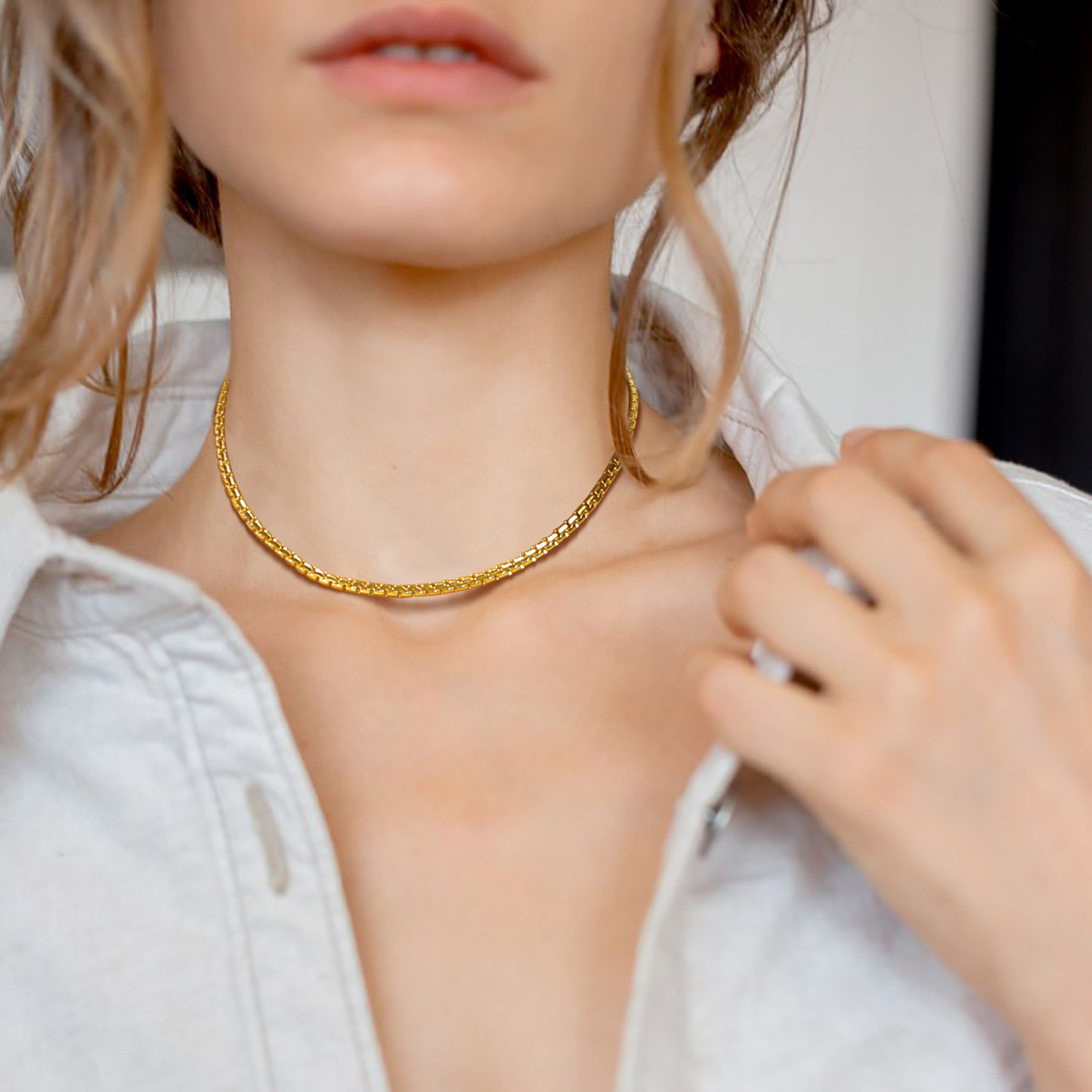 20" Black Stainless Chain Necklace