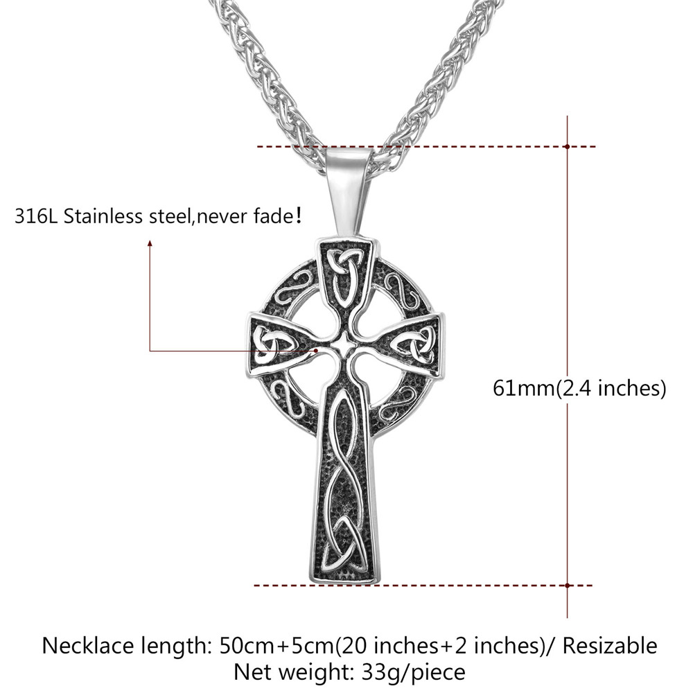 Celtic Knot Cross Pendant - Symbol of Eternal Love & Faith