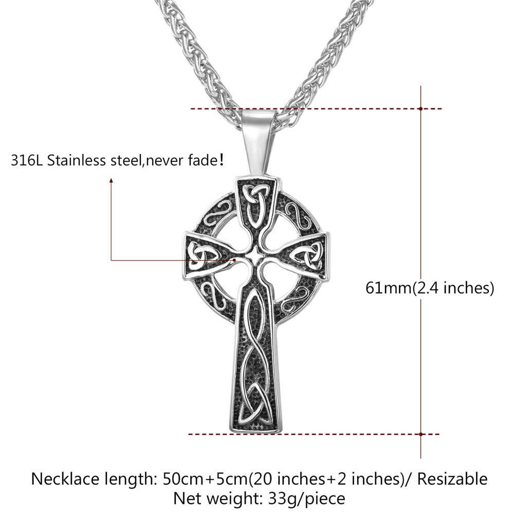 Celtic Knot Cross Pendant - Symbol of Eternal Love & Faith